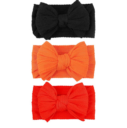 Handmade Hair Accessories Baby Headbands Nylon Hairbands with Double Big B