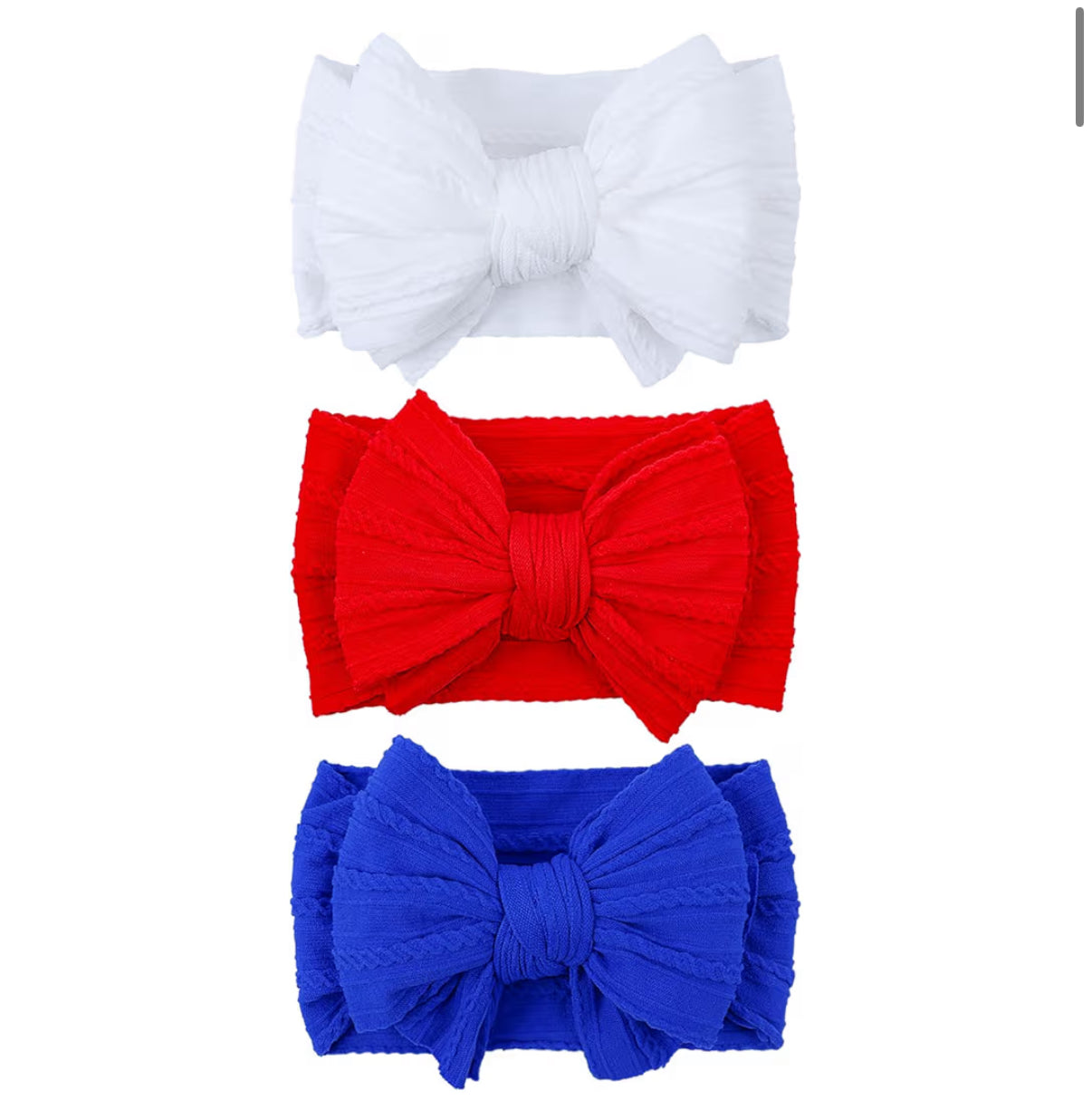 Handmade Hair Accessories Baby Headbands Nylon Hairbands with Double Big B