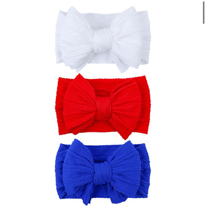Handmade Hair Accessories Baby Headbands Nylon Hairbands with Double Big B
