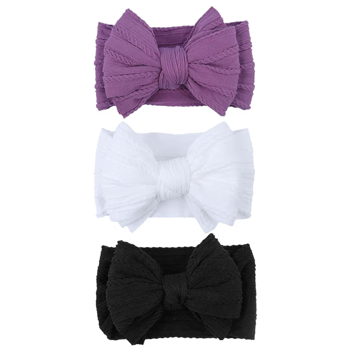 Handmade Hair Accessories Baby Headbands Nylon Hairbands with Double Big B