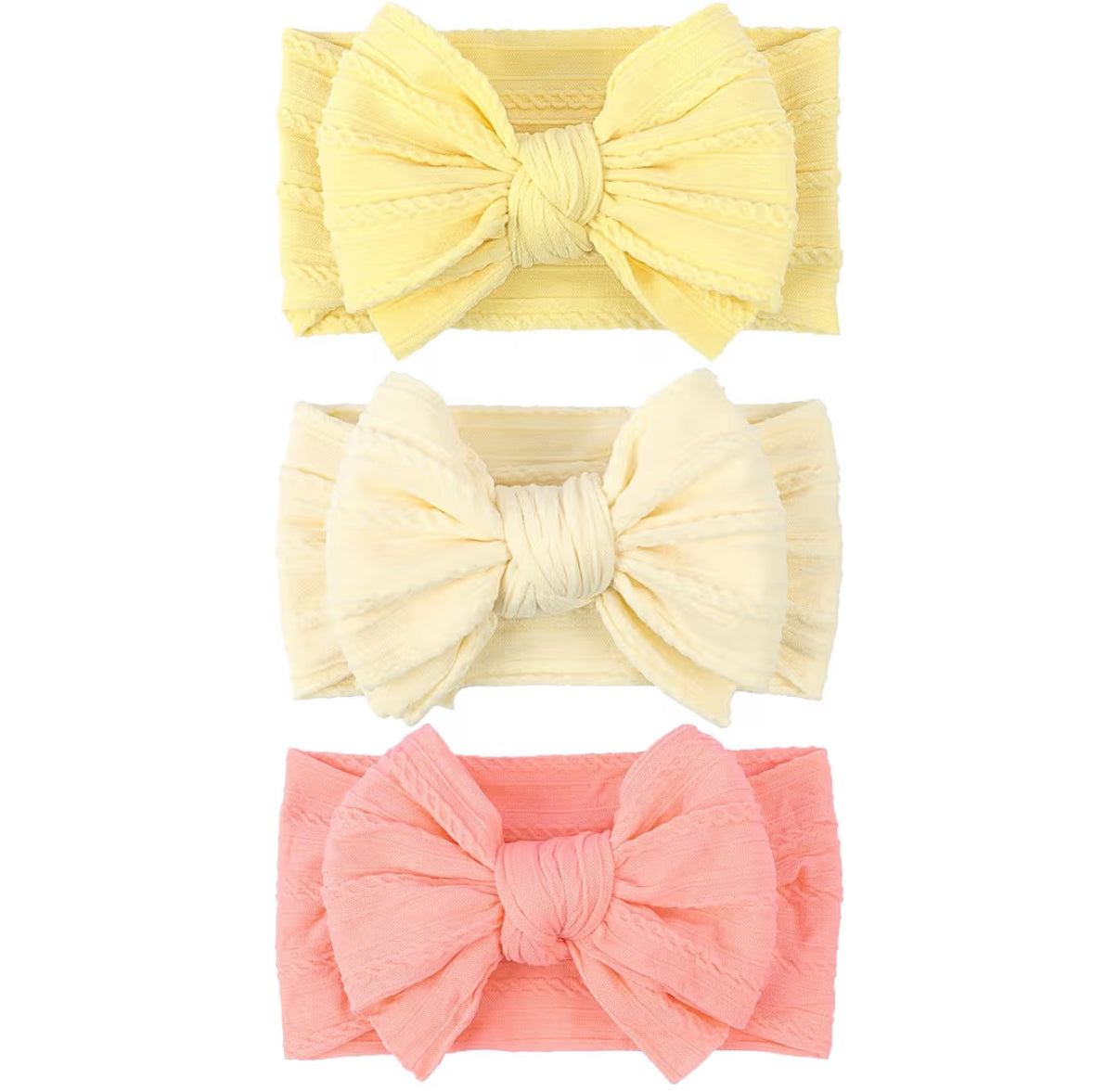 Handmade Hair Accessories Baby Headbands Nylon Hairbands with Double Big B