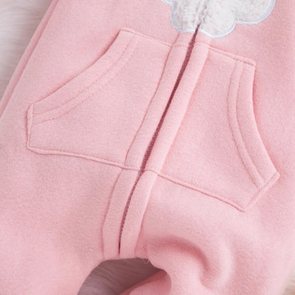Winter Baby Adorable Cloud Hooded Baby Rompers for Baby Boys and Baby Girls Warm Unisex Baby Bodysuit Clothes