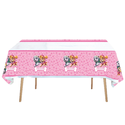Paw Patrol Birthday Party Decor Dogs Skye Disposable Tableware Tablecloth Plate Cup Gift Bag Kids Boy Favor Gifts Party Supplies
