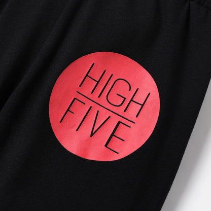 2pcs Baby Boy/Girl Long-sleeve Letter Print Sweatshirt & Sweatpants Set Perfect for Outings and Daily Wear Basic Style