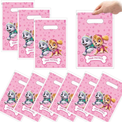 Paw Patrol Birthday Party Decor Dogs Skye Disposable Tableware Tablecloth Plate Cup Gift Bag Kids Boy Favor Gifts Party Supplies