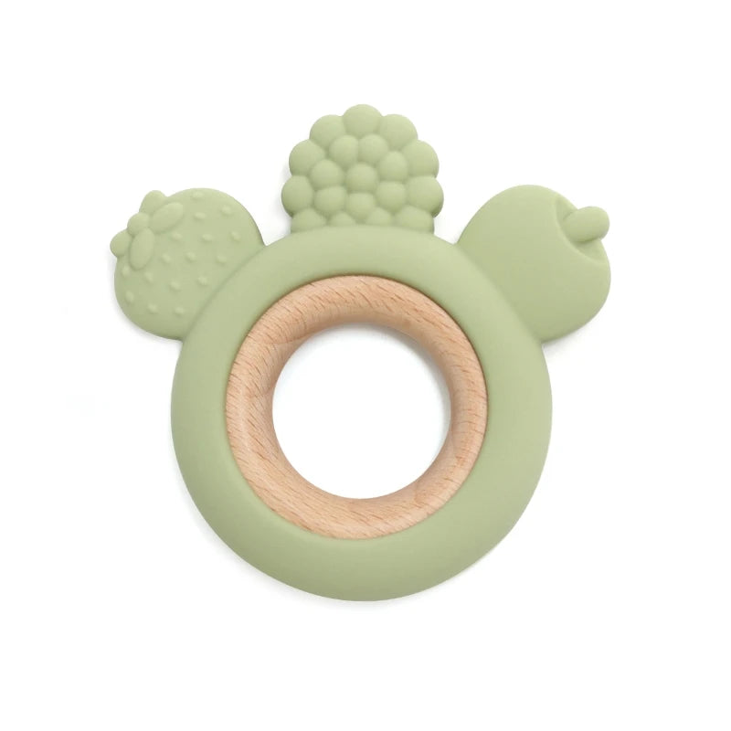 Baby Teether Forest Rudder for Kids Flower Silicone Rattle Fruit Cartoon Ring Silicone Babies Gym Silicone Toys for Children
