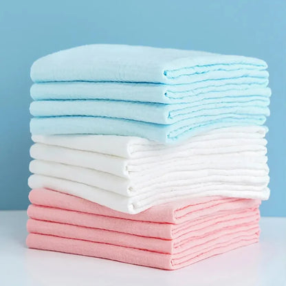 10PCS Baby Gauze Diapers 100% Cotton Baby Nappy for Newborn Changing 43x45cm Washable Reusable Double Layer Soft Baby Towels