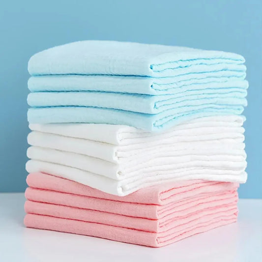 10PCS Baby Gauze Diapers 100% Cotton Baby Nappy for Newborn Changing 43x45cm Washable Reusable Double Layer Soft Baby Towels