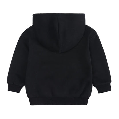 2025 Winter Kids Boys Girls Clothes Children Hoodies Soild Cotton Thicken Fleece Sweatshirts Toddler Sport Pullover Top