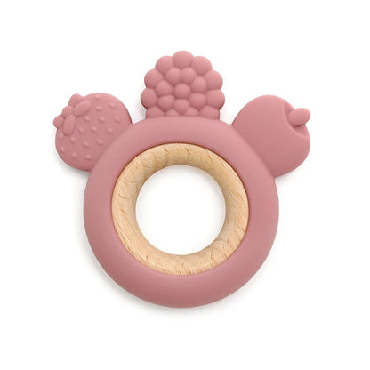 Baby Teether Forest Rudder for Kids Flower Silicone Rattle Fruit Cartoon Ring Silicone Babies Gym Silicone Toys for Children