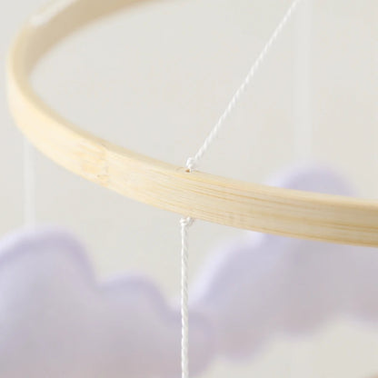 Crib Mobile Holder Rattles Toys Wooden Moon Stars Astronaut Bed Bell Toys Newborn Comfort Crib Bracket Bed Bell Toys Baby Gifts