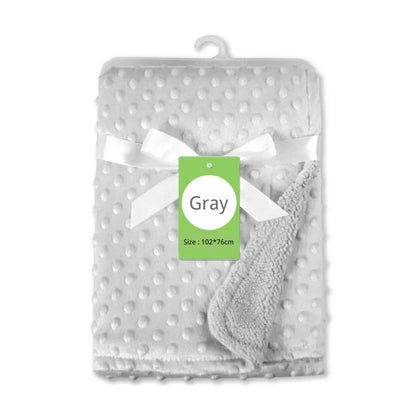 Baby Fleece Blanket Newborn Thermal Soft Blanket Solid Bedding Set Quilt & Swaddling Candy Color Sleeping Bed Supplies