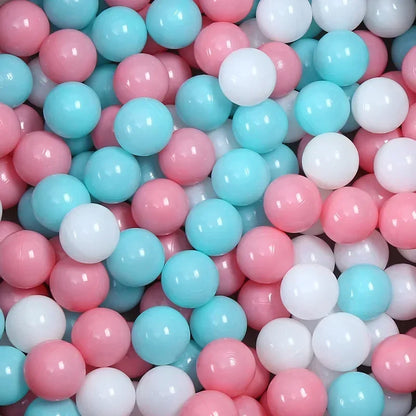 50Pcs Colors Baby Plastic Balls Water Pool Ocean Wave Ball Kids Swim Pit With Basketball Hoop Play House Outdoor Tents Toy Props