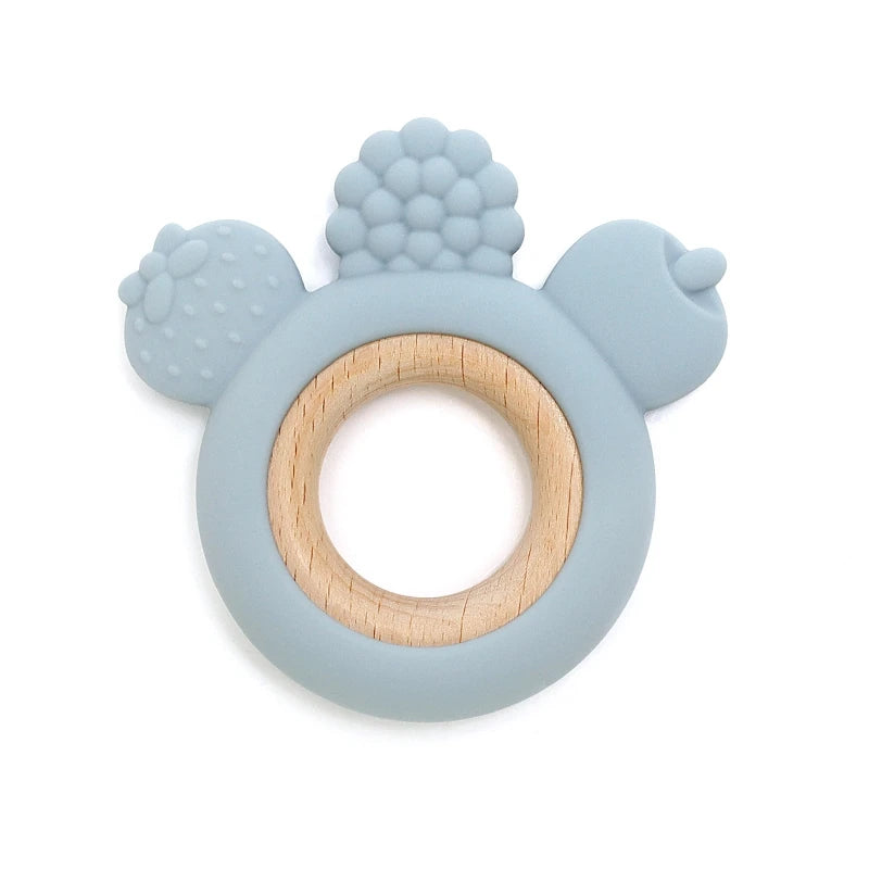 Baby Teether Forest Rudder for Kids Flower Silicone Rattle Fruit Cartoon Ring Silicone Babies Gym Silicone Toys for Children