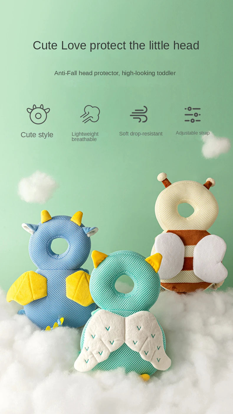 1-3T Toddler Baby Head Protector Safety Corner Guards Prevent Back Injured Angel Bee Cartoon Edge Security Protective Headgear