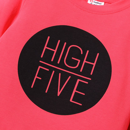 2pcs Baby Boy/Girl Long-sleeve Letter Print Sweatshirt & Sweatpants Set Perfect for Outings and Daily Wear Basic Style