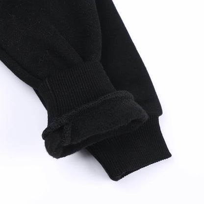 2025 Winter Kids Boys Girls Clothes Children Hoodies Soild Cotton Thicken Fleece Sweatshirts Toddler Sport Pullover Top