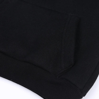 2025 Winter Kids Boys Girls Clothes Children Hoodies Soild Cotton Thicken Fleece Sweatshirts Toddler Sport Pullover Top