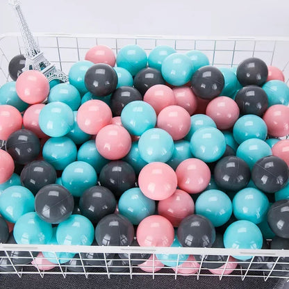 50Pcs Colors Baby Plastic Balls Water Pool Ocean Wave Ball Kids Swim Pit With Basketball Hoop Play House Outdoor Tents Toy Props