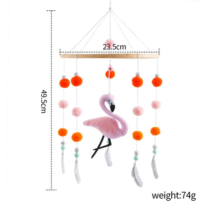 Crib Mobile Holder Rattles Toys Wooden Moon Stars Astronaut Bed Bell Toys Newborn Comfort Crib Bracket Bed Bell Toys Baby Gifts
