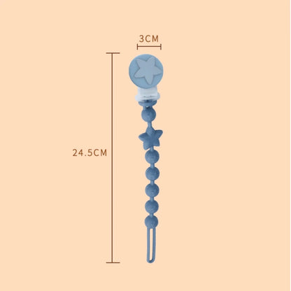 Silicone baby teether star anti-drop chain Baby pacifier chain child pacifier anti-drop strap