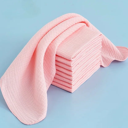10PCS Baby Gauze Diapers 100% Cotton Baby Nappy for Newborn Changing 43x45cm Washable Reusable Double Layer Soft Baby Towels