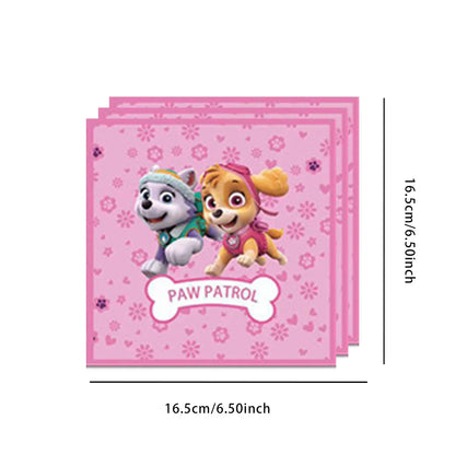 Paw Patrol Birthday Party Decor Dogs Skye Disposable Tableware Tablecloth Plate Cup Gift Bag Kids Boy Favor Gifts Party Supplies