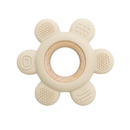 Baby Teether Forest Rudder for Kids Flower Silicone Rattle Fruit Cartoon Ring Silicone Babies Gym Silicone Toys for Children