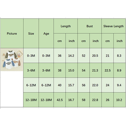 Pudcoco Newborn Baby Boy Sweatshirt Romper Letter Pattern Long Sleeve Jumpsuit for Infant Toddler Fall Outfit 0-18M
