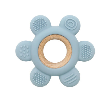 1PC Silicone Baby Teether Toys Cute Cartoon Baby Toys Sky Wheel Shape Rattle Toys For Kids Soft Teether Baby Accessories