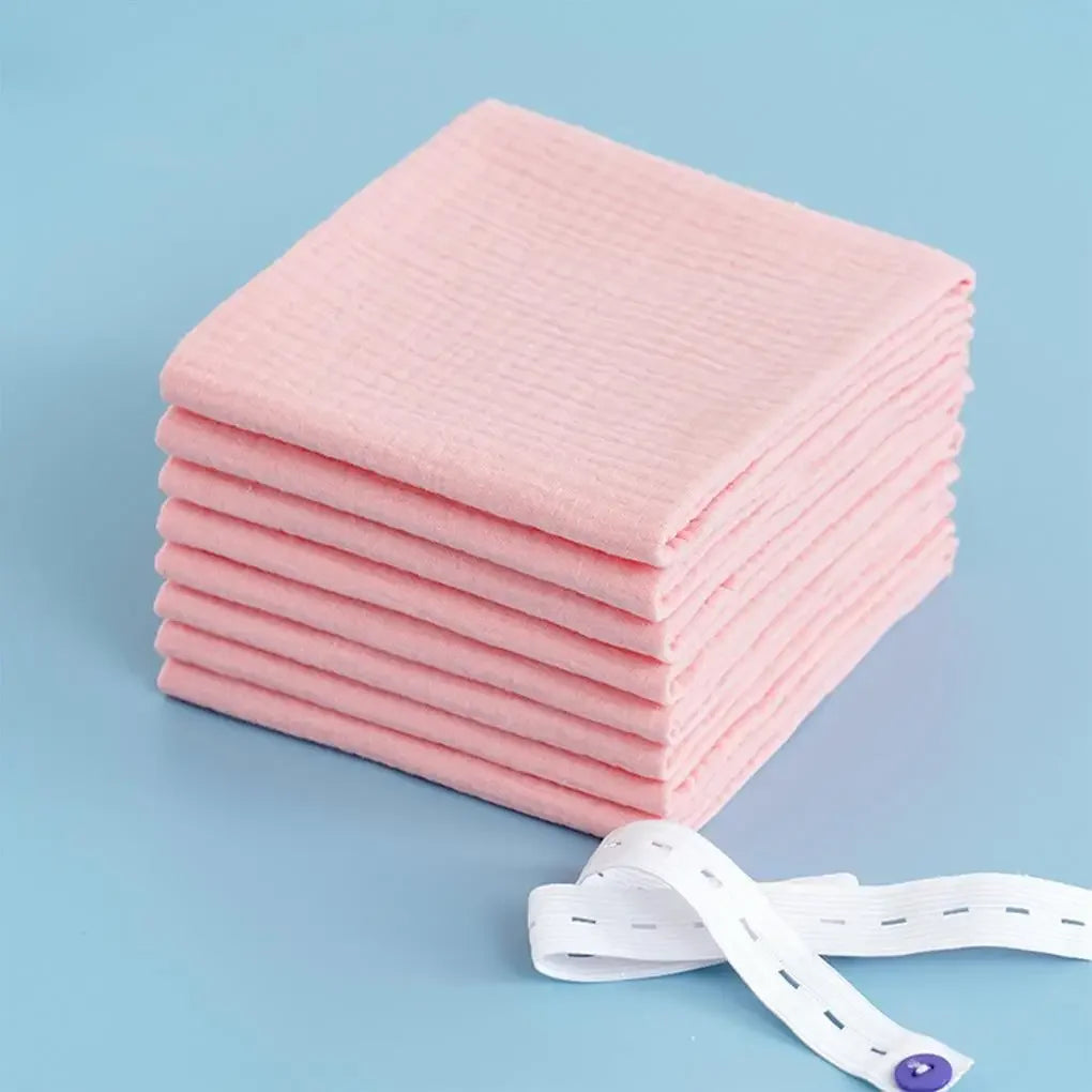 10PCS Baby Gauze Diapers 100% Cotton Baby Nappy for Newborn Changing 43x45cm Washable Reusable Double Layer Soft Baby Towels