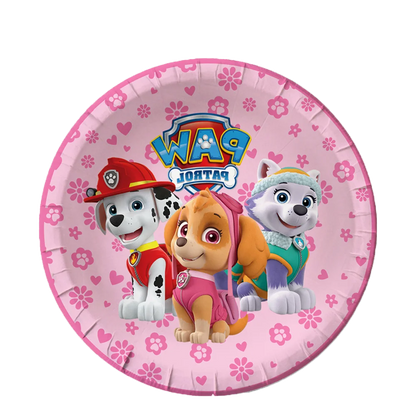 Paw Patrol Birthday Party Decor Dogs Skye Disposable Tableware Tablecloth Plate Cup Gift Bag Kids Boy Favor Gifts Party Supplies
