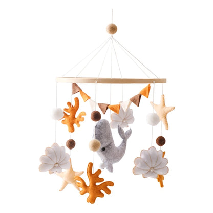 Crib Mobile Holder Rattles Toys Wooden Moon Stars Astronaut Bed Bell Toys Newborn Comfort Crib Bracket Bed Bell Toys Baby Gifts