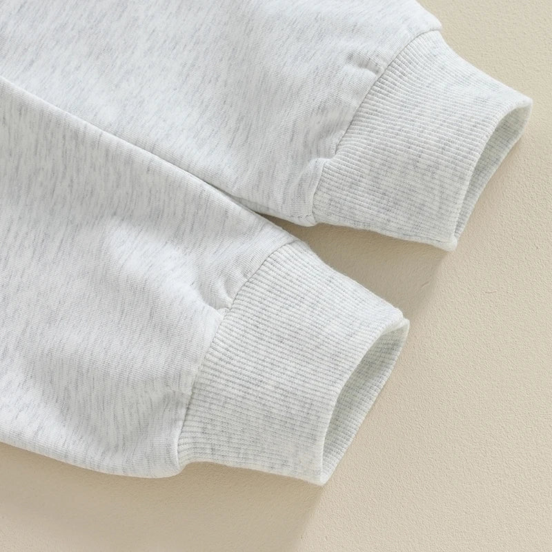 Baby Boys Pants Set Long Sleeve Crew Neck Letters Sweatshirt with Elastic Waist Sweatpants Infant Clothes