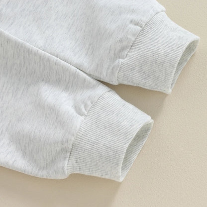 Baby Boys Pants Set Long Sleeve Crew Neck Letters Sweatshirt with Elastic Waist Sweatpants Infant Clothes