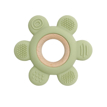 Baby Teether Forest Rudder for Kids Flower Silicone Rattle Fruit Cartoon Ring Silicone Babies Gym Silicone Toys for Children