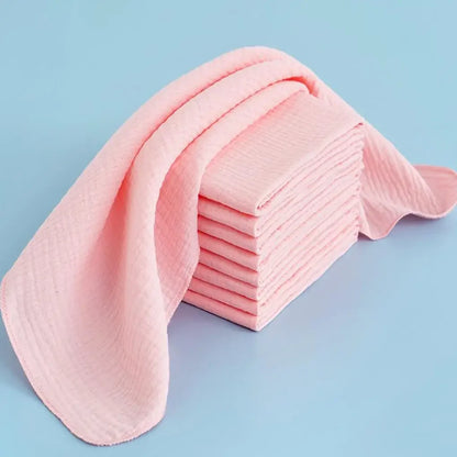 10PCS Baby Gauze Diapers 100% Cotton Baby Nappy for Newborn Changing 43x45cm Washable Reusable Double Layer Soft Baby Towels