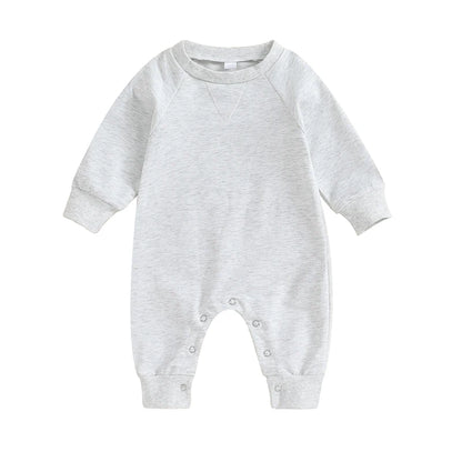 Baby Rompers Toddler Girl Overall Jumpsuit Autumn Spring Solid Color Long Sleeve Baby Boys Romper Infant Newborn Clothing