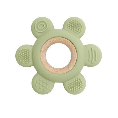 1PC Silicone Baby Teether Toys Cute Cartoon Baby Toys Sky Wheel Shape Rattle Toys For Kids Soft Teether Baby Accessories