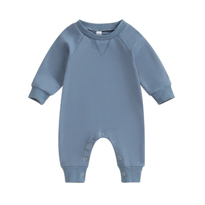 Baby Rompers Toddler Girl Overall Jumpsuit Autumn Spring Solid Color Long Sleeve Baby Boys Romper Infant Newborn Clothing