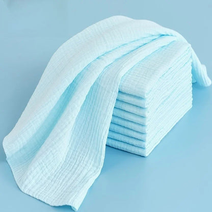 10PCS Baby Gauze Diapers 100% Cotton Baby Nappy for Newborn Changing 43x45cm Washable Reusable Double Layer Soft Baby Towels