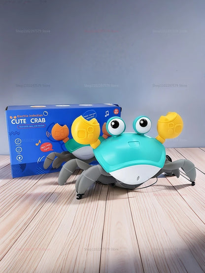 Kids Induction Escape Crab Octopus Crawling Toy Toddlers Electronic Musical Pet Avoid Obstacles Fun Party Interactive Baby Toys