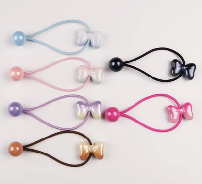 High Quality Girls 3pcs /6pcs set Milk Tea Color Elastic Hair Band Gradient Color Children's Hair Rope Girls Hair Accessories