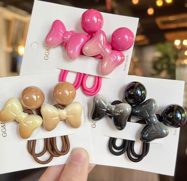 High Quality Girls 3pcs /6pcs set Milk Tea Color Elastic Hair Band Gradient Color Children's Hair Rope Girls Hair Accessories