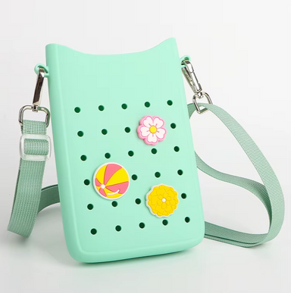 Cute Silicone Kid Bag New Fashion DIY Charming Accessories Silicone Shoulder Bag.
