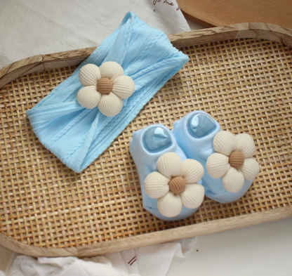 3pcs Cream Pink Latte Flower Headbands