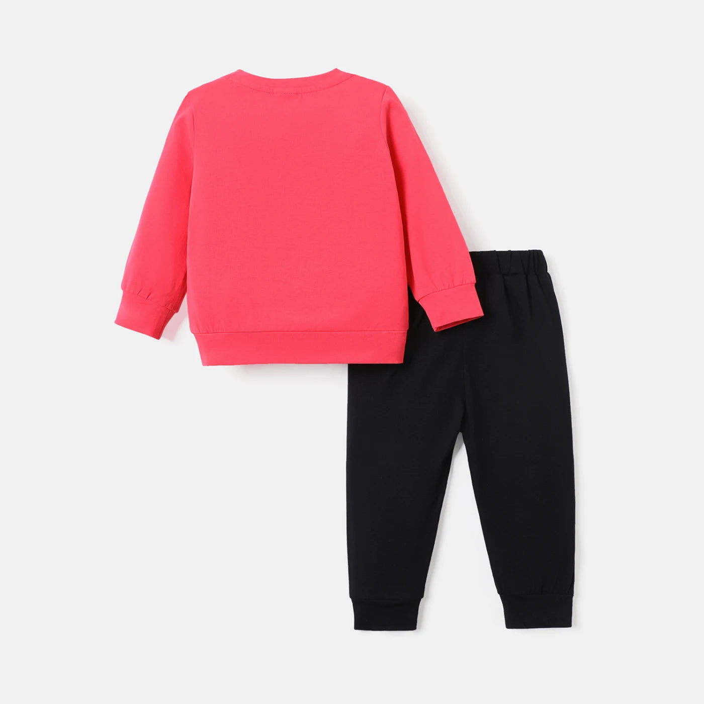 2pcs Baby Boy/Girl Long-sleeve Letter Print Sweatshirt & Sweatpants Set Perfect for Outings and Daily Wear Basic Style