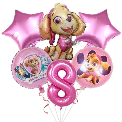 Paw Patrol Birthday Party Decor Dogs Skye Disposable Tableware Tablecloth Plate Cup Gift Bag Kids Boy Favor Gifts Party Supplies