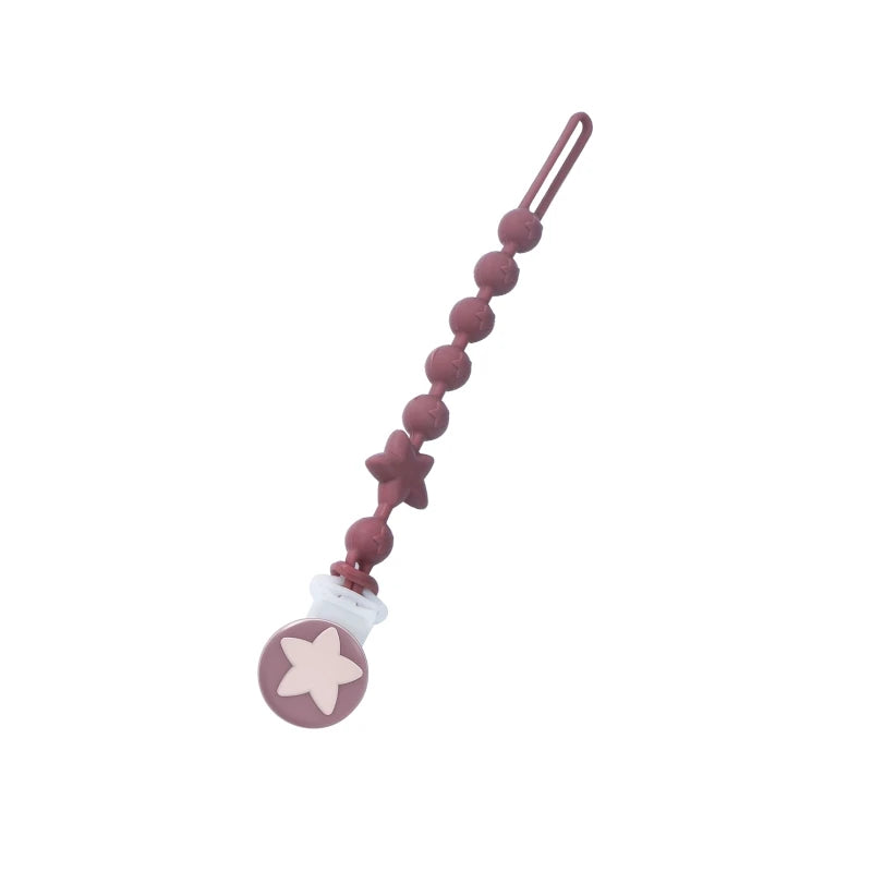 Silicone baby teether star anti-drop chain Baby pacifier chain child pacifier anti-drop strap