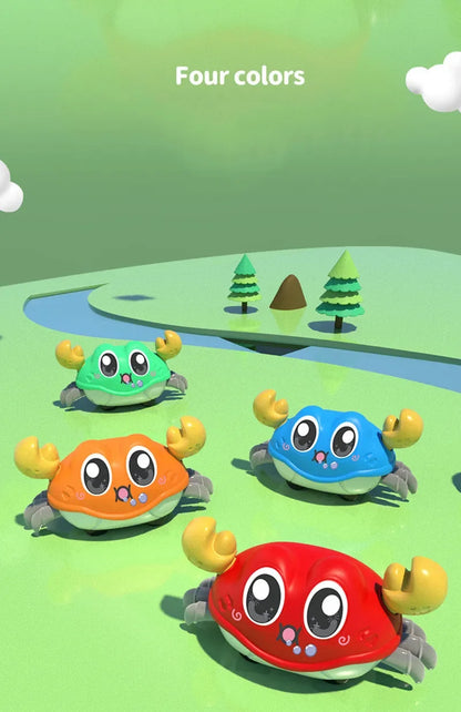 Children's Fun Double Return Force Left and Right Shake Simulation Crab Toy Baby Running Bubble Simulation Crab Crab Crawling